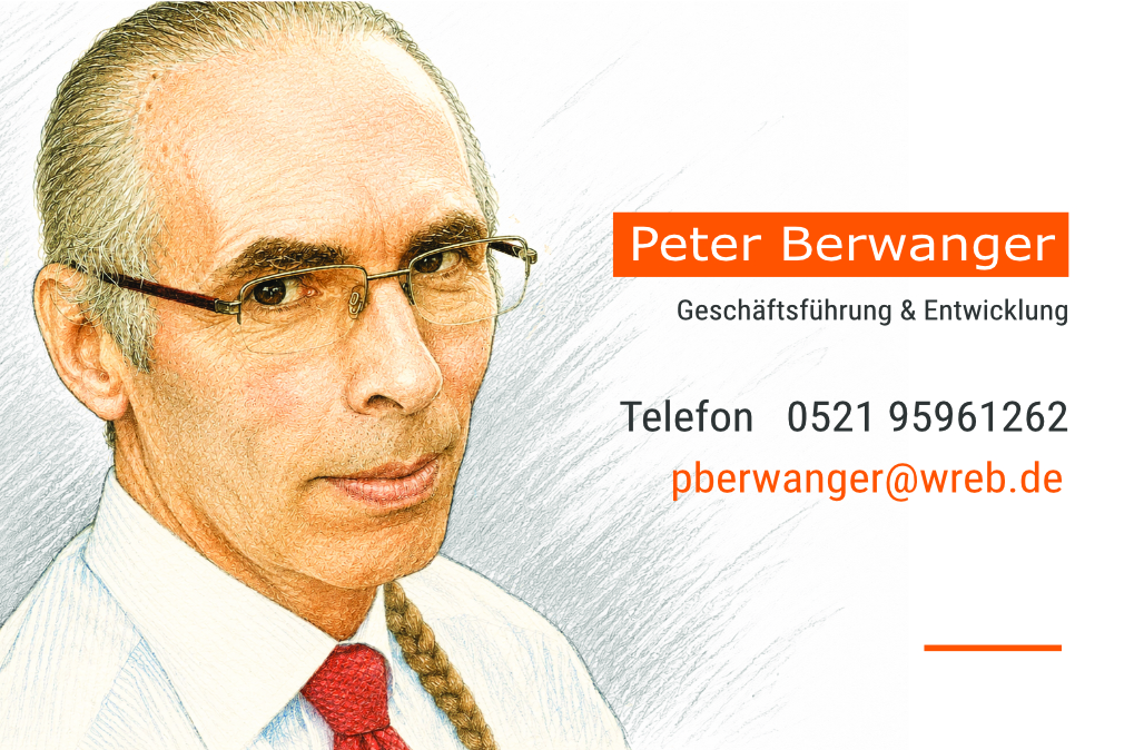Vorderseite der Visitenkarte von Peter Berwanger