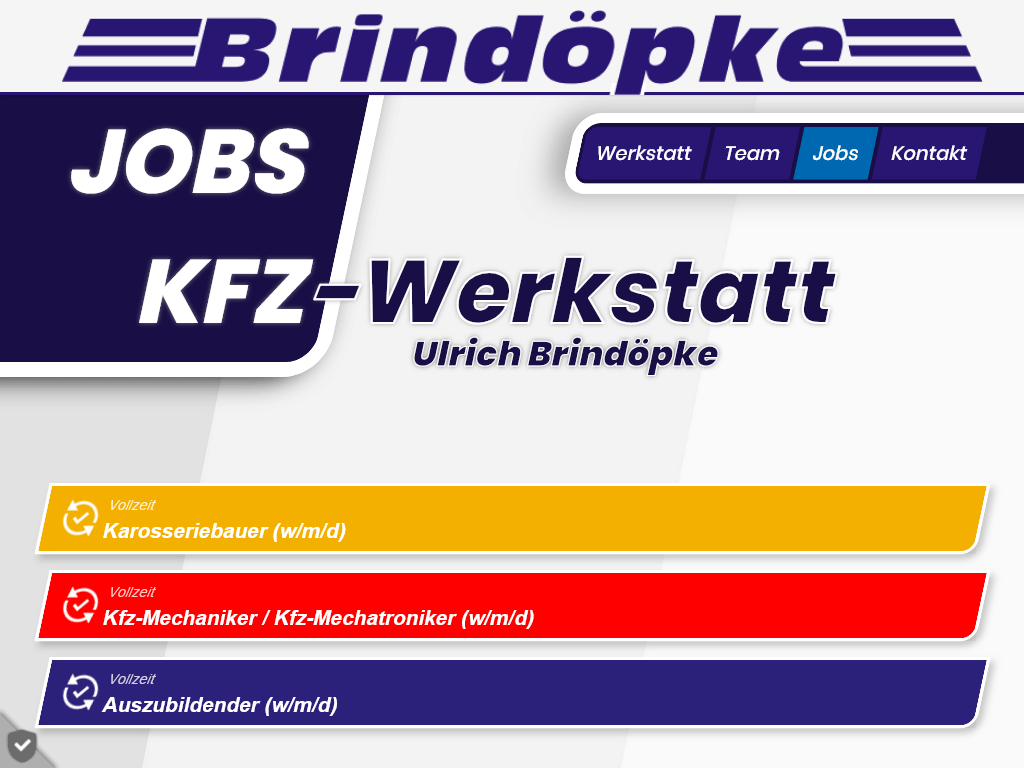 Webseite: Pkw- und Lkw-Werkstatt Ulrich Brindöpke