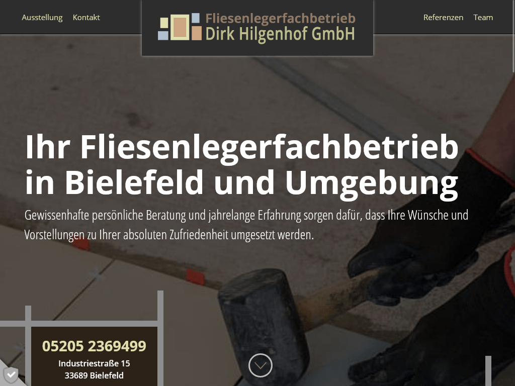 Webseite - Fliesenlegerfachbetrieb Dirk Hilgenhof GmbH