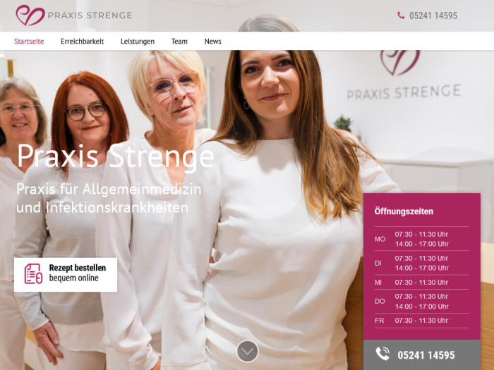 Webseite - Praxis Strenge
