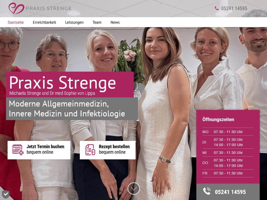 Webseite - Praxis Strenge