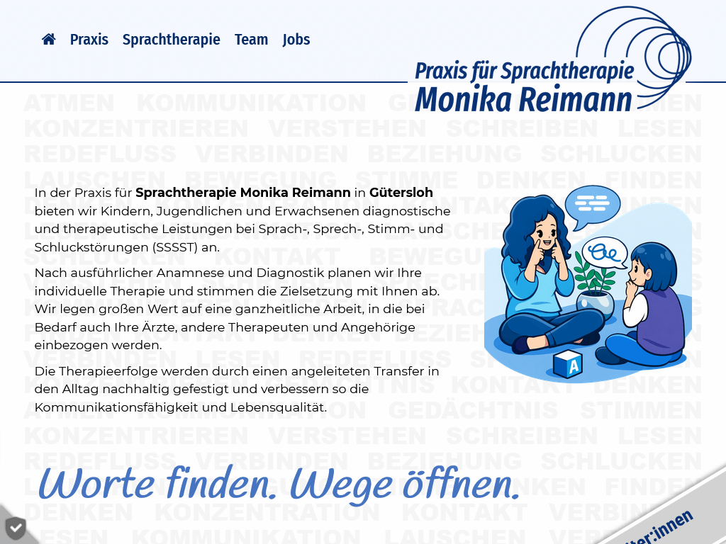 Webseite: Praxis für Sprachtherapie