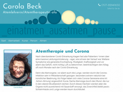 Webseite: Atemschatz - Carola Beck