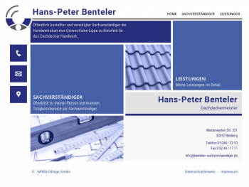 Webseite: Sachverständiger Hans-Peter Benteler